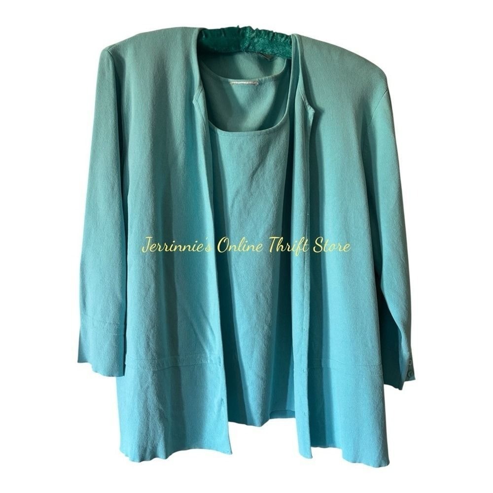 Aqua Blue Blazer and Top Set